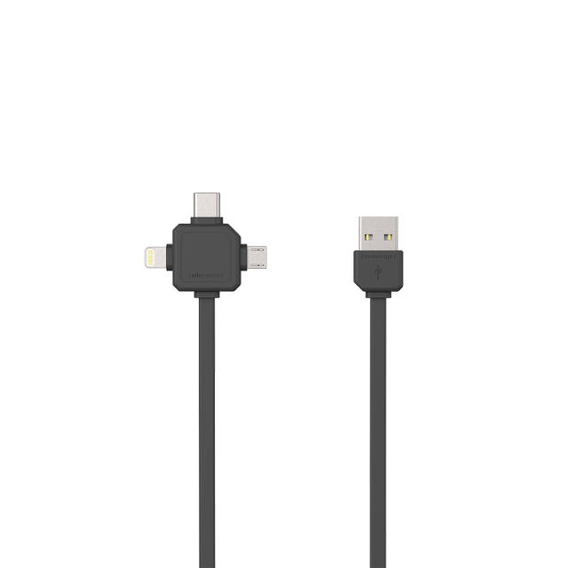 fjols slå ære USB Kabel 3-i-1 med USB type-C, Apple Lightning, Micro USB